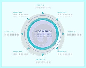 Infographics. Section for main section and subsections.